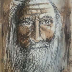 Retrato expresionista de un anciano